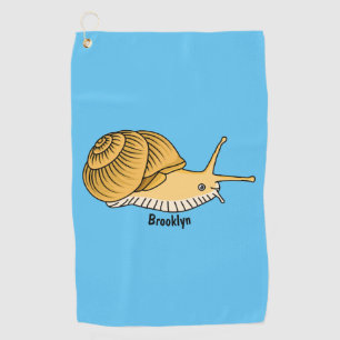 Serviette De Golf Cute yellow snail cartoon