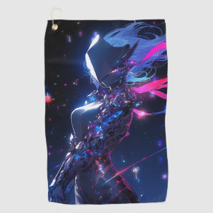 Serviette De Golf Cyber-guerrière Futuriste Sci-Fi Anime Girl