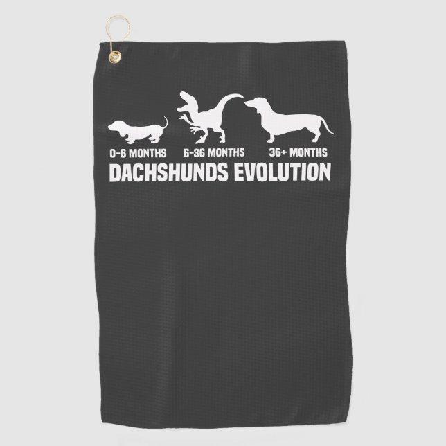 Serviette De Golf Dachshund Evolutions (Devant)