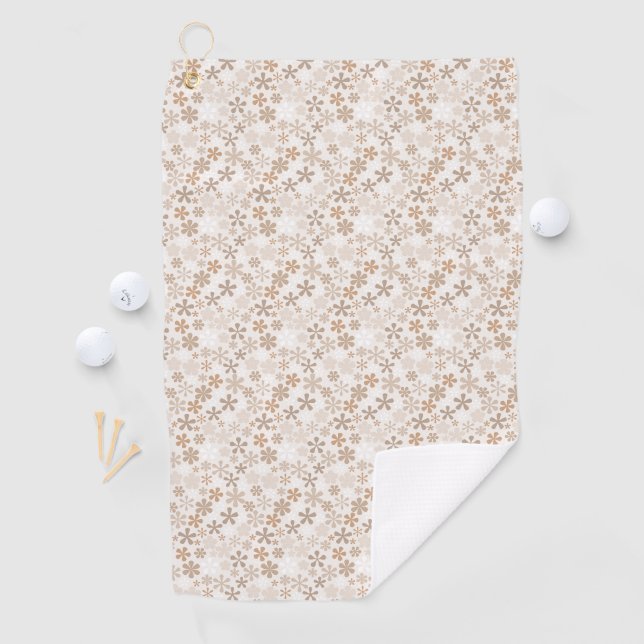 Serviette De Golf Daisy Flowers Beige Floral Aesthetic Ditsy Tan (En situation)