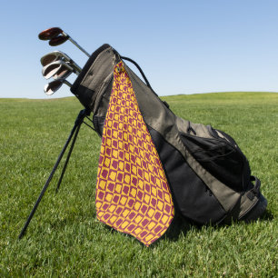 Serviette De Golf Damier Marron et Or d'Arizona