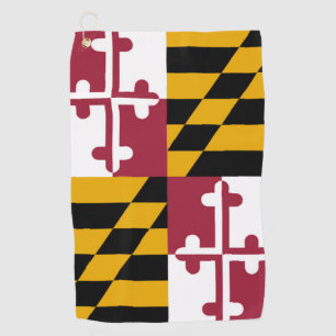 Serviette de golf de drapeau d'état du Maryland