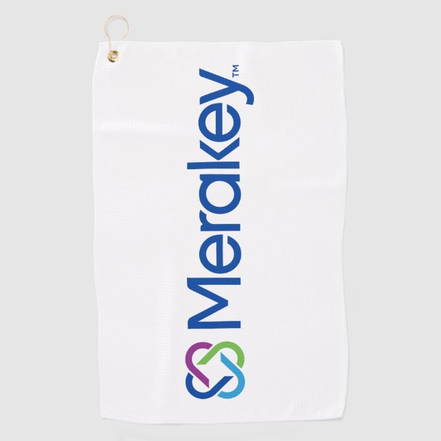 Serviette de golf de logo de Merakey (Devant)