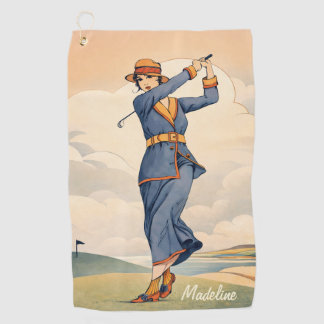 Serviette de golf de mode vintage personnalisée