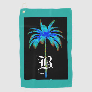 Serviette de golf de palmier de monogramme