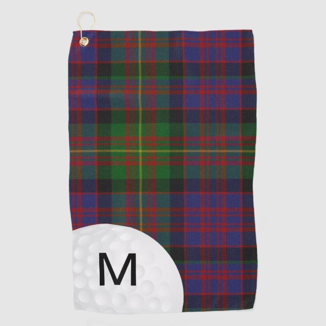 Serviette de golf de plaid de tartan de Carnegie (Devant)