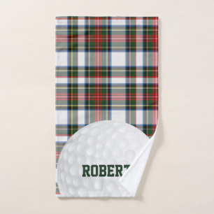 Serviette de golf de plaid de tartan de robe de