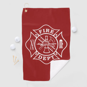 Serviette de golf de sapeur-pompier