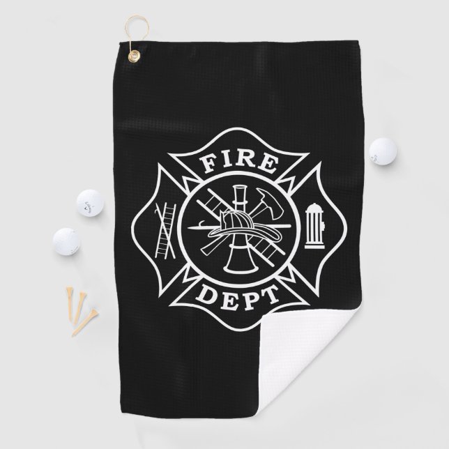 Serviette de golf de sapeur-pompier (En situation)