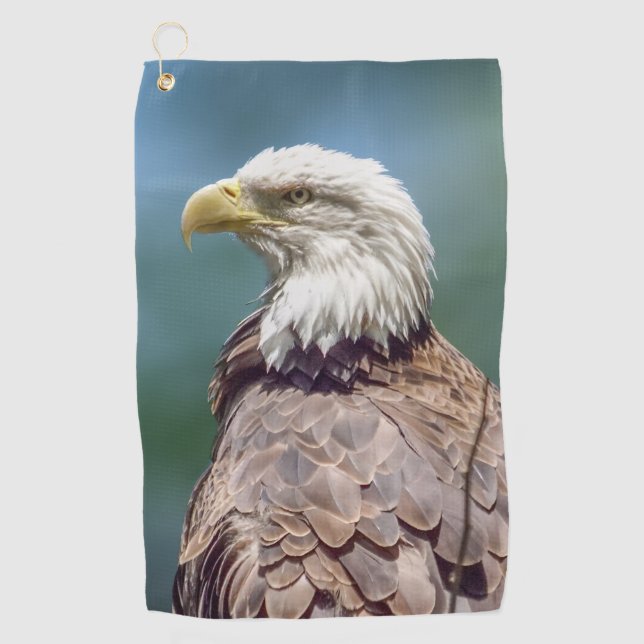 Serviette de golf d'Eagle chauve (Devant)