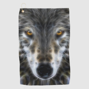 Serviette De Golf Décor de loup sauvage sur