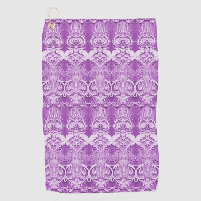 Serviette de golf décorative violette (Devant)