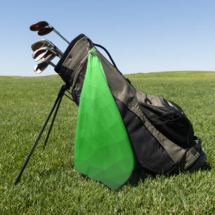 Serviette De Golf Dégradé vert clair motif lumineux de maille géomét