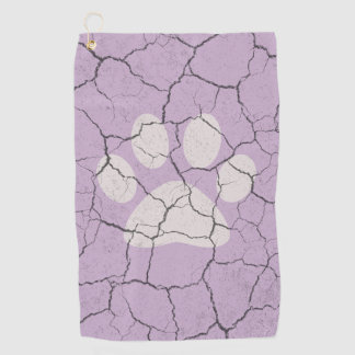 Serviette de golf d'Empreinte de patte animal viol
