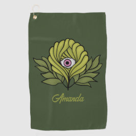 Serviette De Golf Déplaisant mignon Plante printemps vert Imaginaire