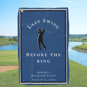 Serviette De Golf Dernier Swing avant l'anneau, enterrement de vie d