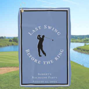 Serviette De Golf Dernier Swing avant l'anneau, enterrement de vie d