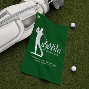 Serviette De Golf Dernier Tour de Swing avant le Bachelor de Golf