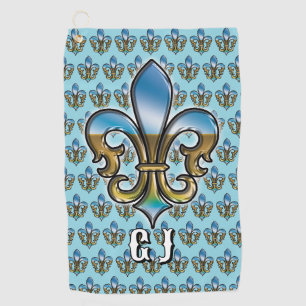 Serviette De Golf Design De Golf Élégant Personnalisé Fleur De Lis