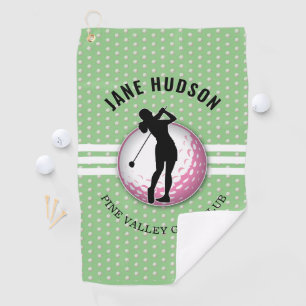 Serviette De Golf Design élégant de Golfeur pour femmes