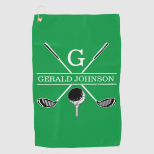 Serviette De Golf Design élégant de monogramme de golf