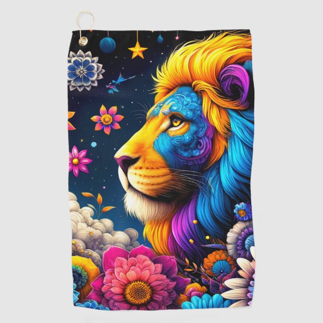 Serviette De Golf Design Lion (Devant)