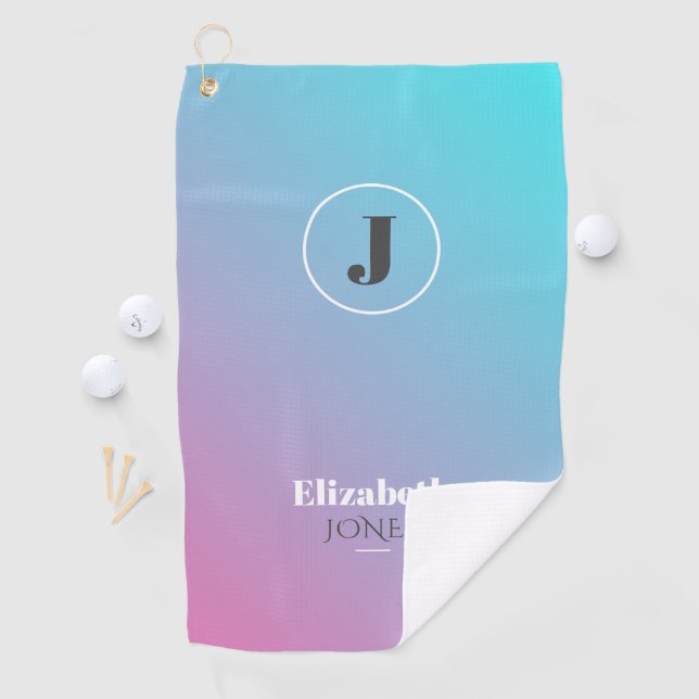 Serviette De Golf Design minimaliste aux couleurs pastel (En situation)