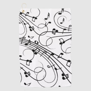 Serviette De Golf Design musical branché