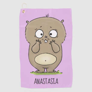 Serviette De Golf Dessin d'adorable hamster