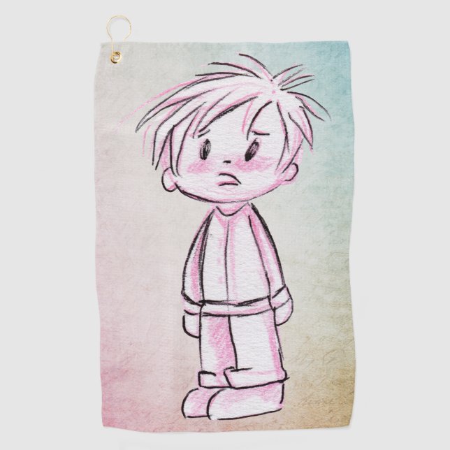 Serviette De Golf Dessin pour enfant garçon (Devant)