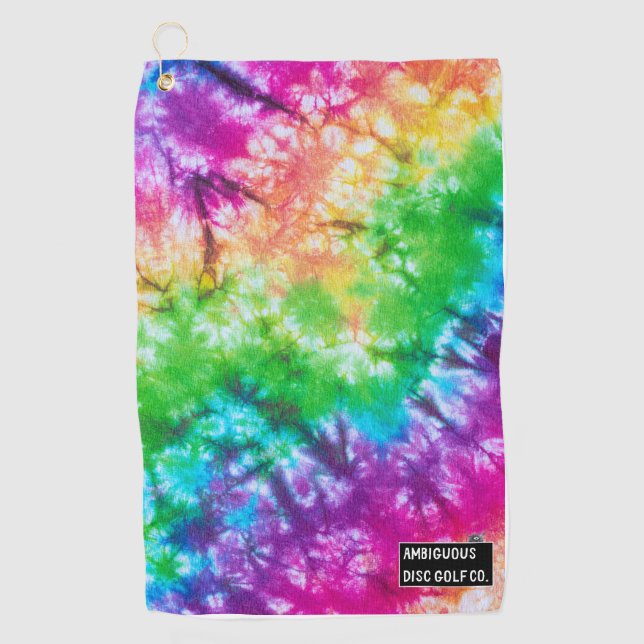 Serviette De Golf Disque Ambigu Golf Cravate-Dye Disque Serviette (Devant)
