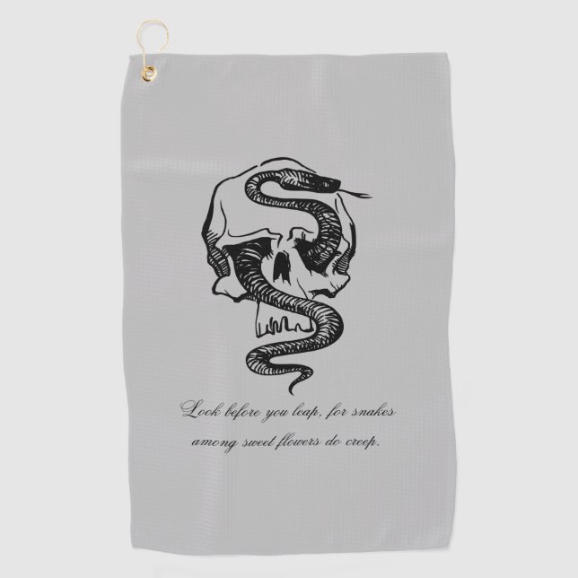 Serviette De Golf Disque Golf Warning Disk Towel (Devant)