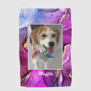 Serviette De Golf do-it-yourself Photo et nom de l'animal de compagn