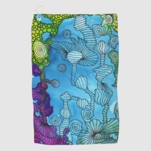 Serviette de golf d'odyssée de mer