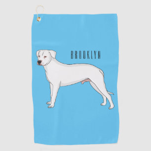 Serviette De Golf Dogo argentino dessin animé pour chien