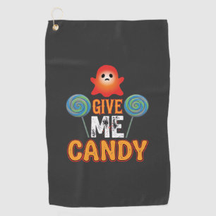 Serviette De Golf Donnez-moi des bonbons Halloween Fantôme_1