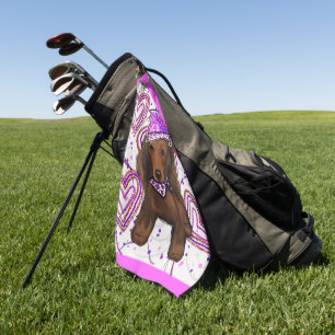 SERVIETTE DE GOLF DOXIE ROUX AUX CHEVEUX LONGS         