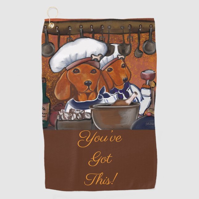 SERVIETTE DE GOLF DOXIES DE CHEF (Devant)