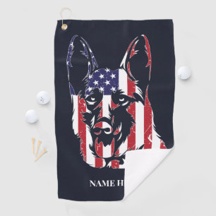 Serviette De Golf Drapeau allemand Shepherd USA
