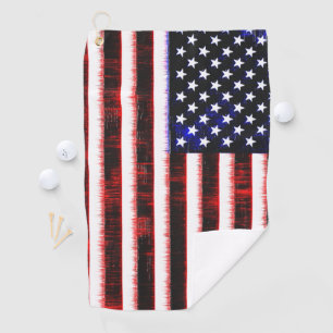 Serviette De Golf Drapeau américain - Drapeau américain, cramponné