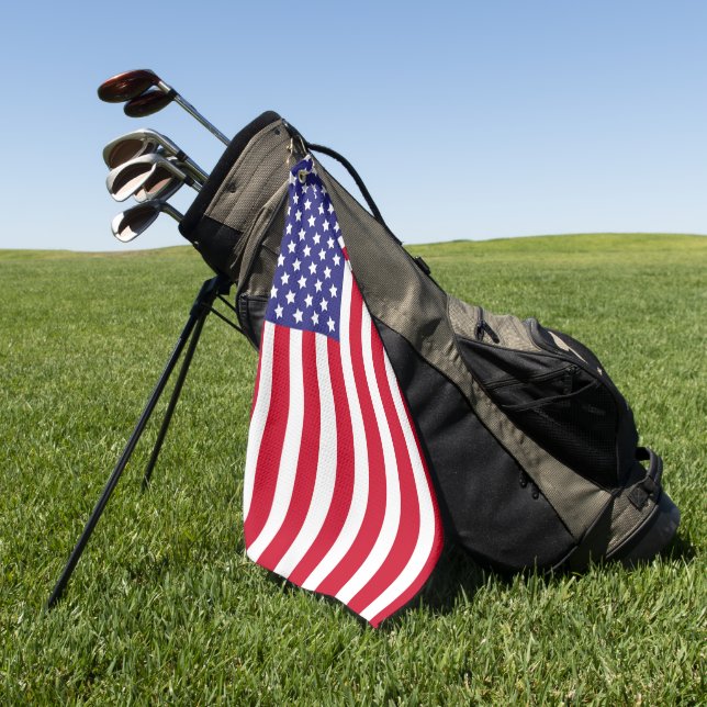 Serviette De Golf Drapeau américain patriotique Stars & Stripes Amer (Vert)