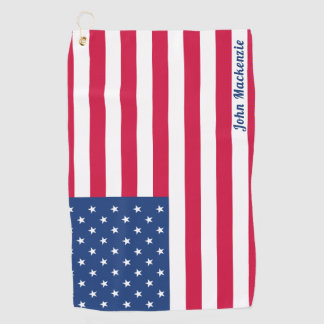 Serviette De Golf Drapeau américain | personnalisé