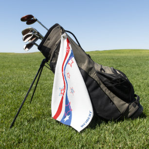 Serviette De Golf drapeau américain rouge blanc et bleu