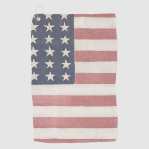 Serviette De Golf Drapeau américain rustique Americana
