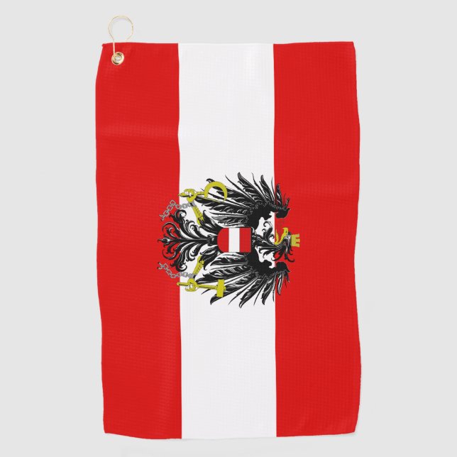 Serviette De Golf Drapeau autrichien (Devant)