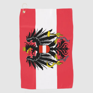 Serviette De Golf Drapeau autrichien & Autriche golf /sports Golf Vi