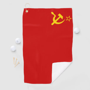 Serviette De Golf Drapeau communiste de l'URSS faucille et marteau