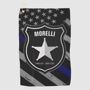 Serviette De Golf Drapeau d'agent de police de shérif d'agent de pol