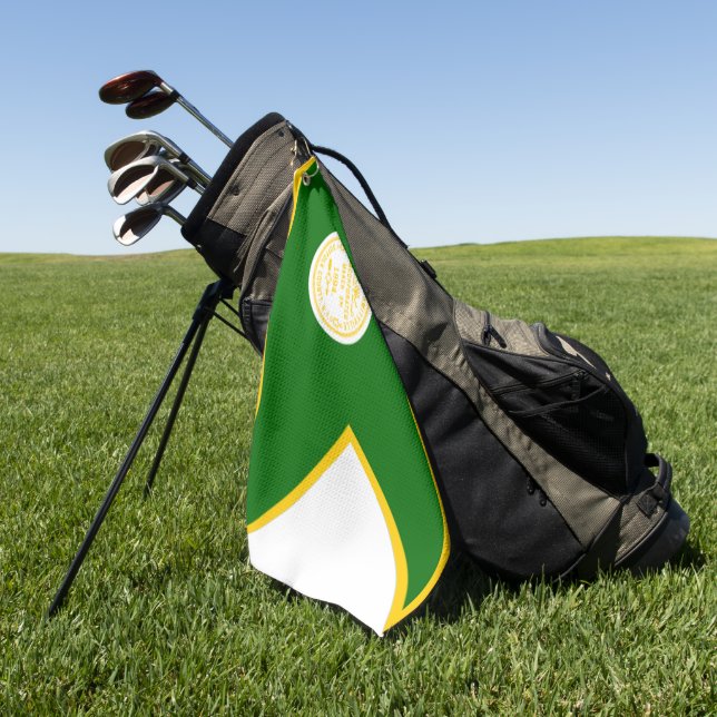 Serviette De Golf Drapeau d'Amityville (New York) (Vert)
