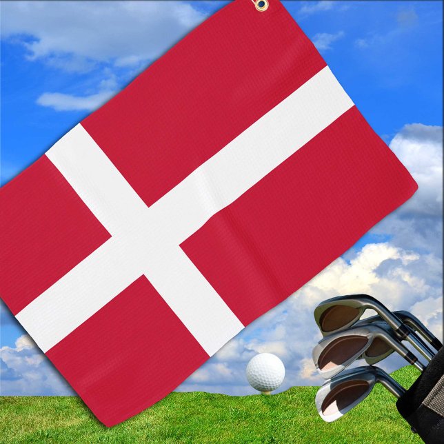 Serviette De Golf Drapeau danois & Danemark golf /sports Golf Copenh (Créateur téléchargé)